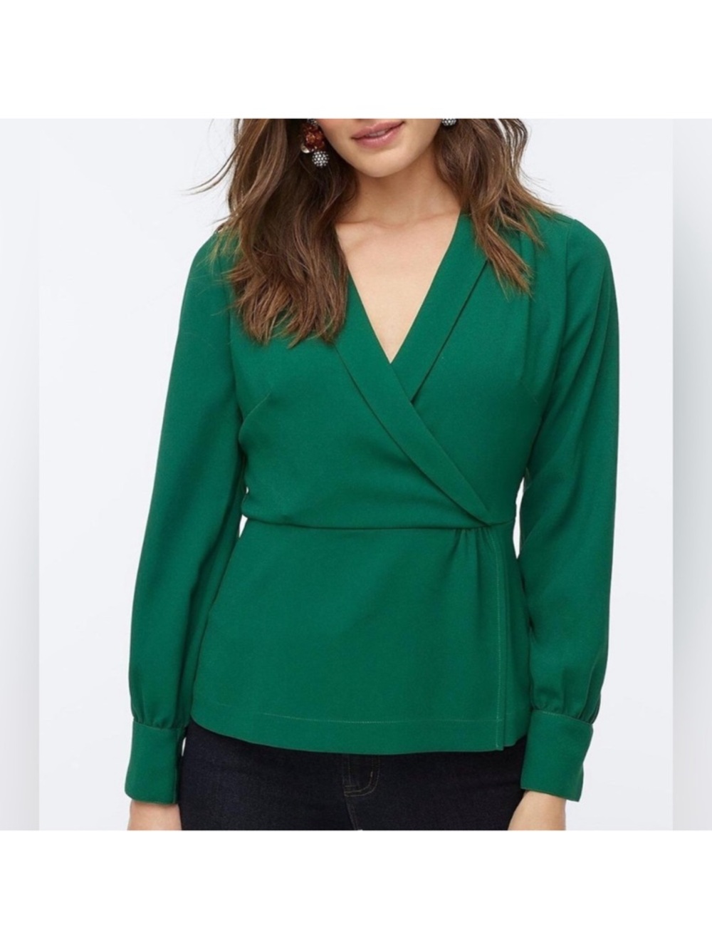 J. Crew Faux Wrap 365 Crepe Top